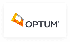 A logo of optum, an organization that is working on the company 's website.
