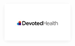 A logo of devoted health